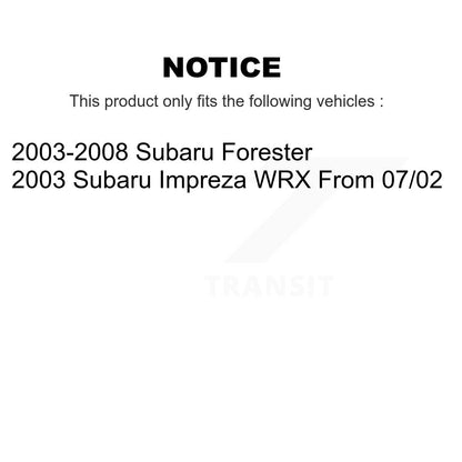[Avant et Arrière] Disque et plaquette de frein pour Subaru Forester Impreza KC8-100784C