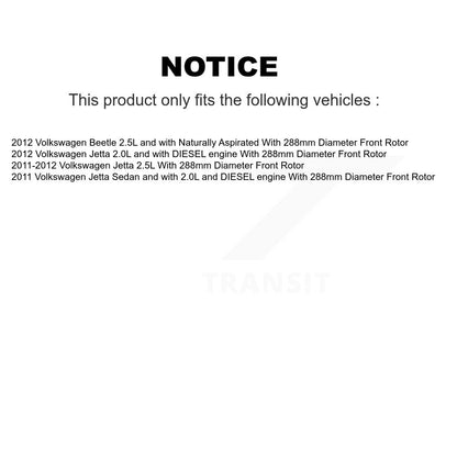 [Avant et Arrière] Disque et plaquette de frein pour Volkswagen Jetta Beetle KC8-100786T