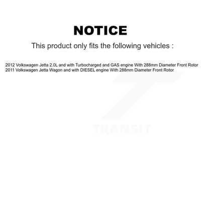 [Avant et Arrière] Disque et plaquette de frein pour Volkswagen Jetta KC8-100787T