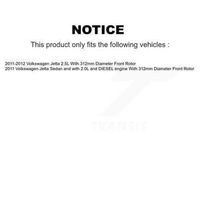[Avant et Arrière] Disque et plaquette de frein pour Volkswagen Jetta KC8-100792T