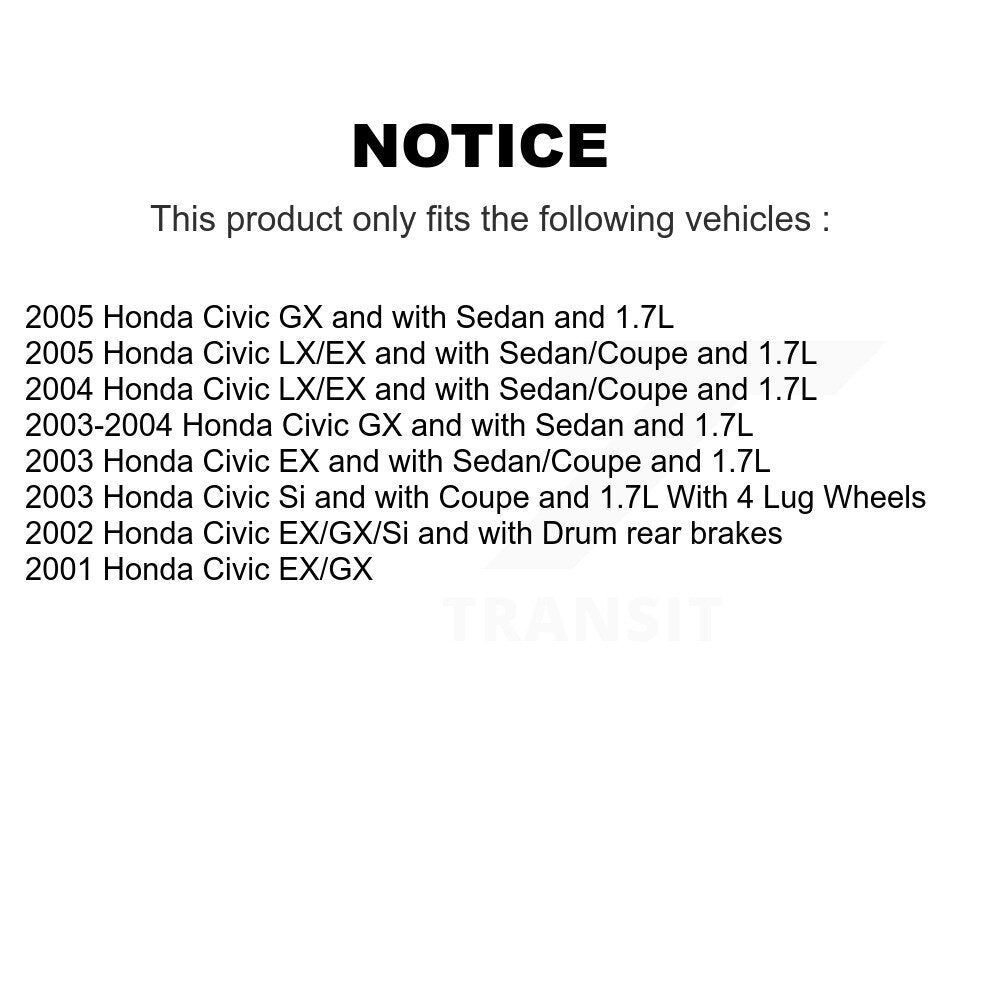 [Avant et Arrière] Disque et plaquette de frein pour Honda Civic KC8-100809P