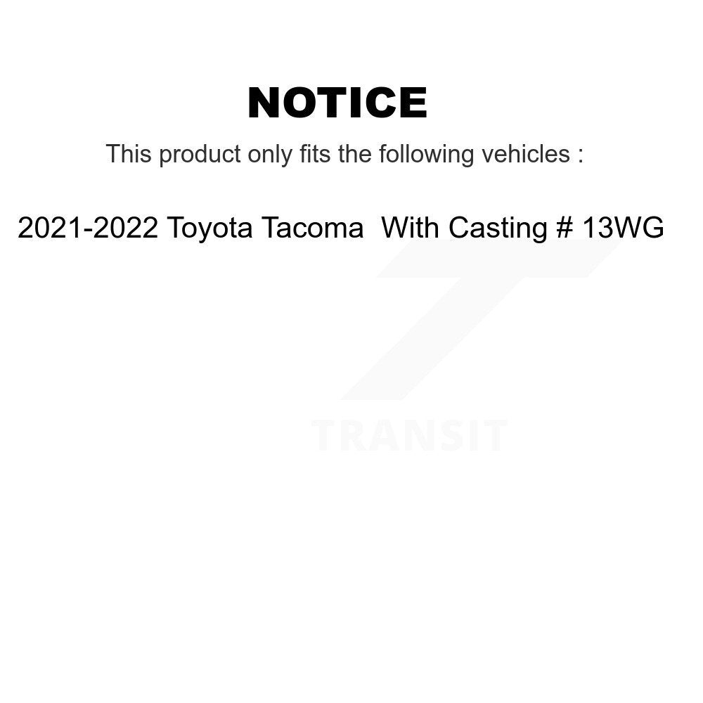 [Avant et Arrière] Disque et plaquette de frein pour Toyota Tacoma KC8-100825P
