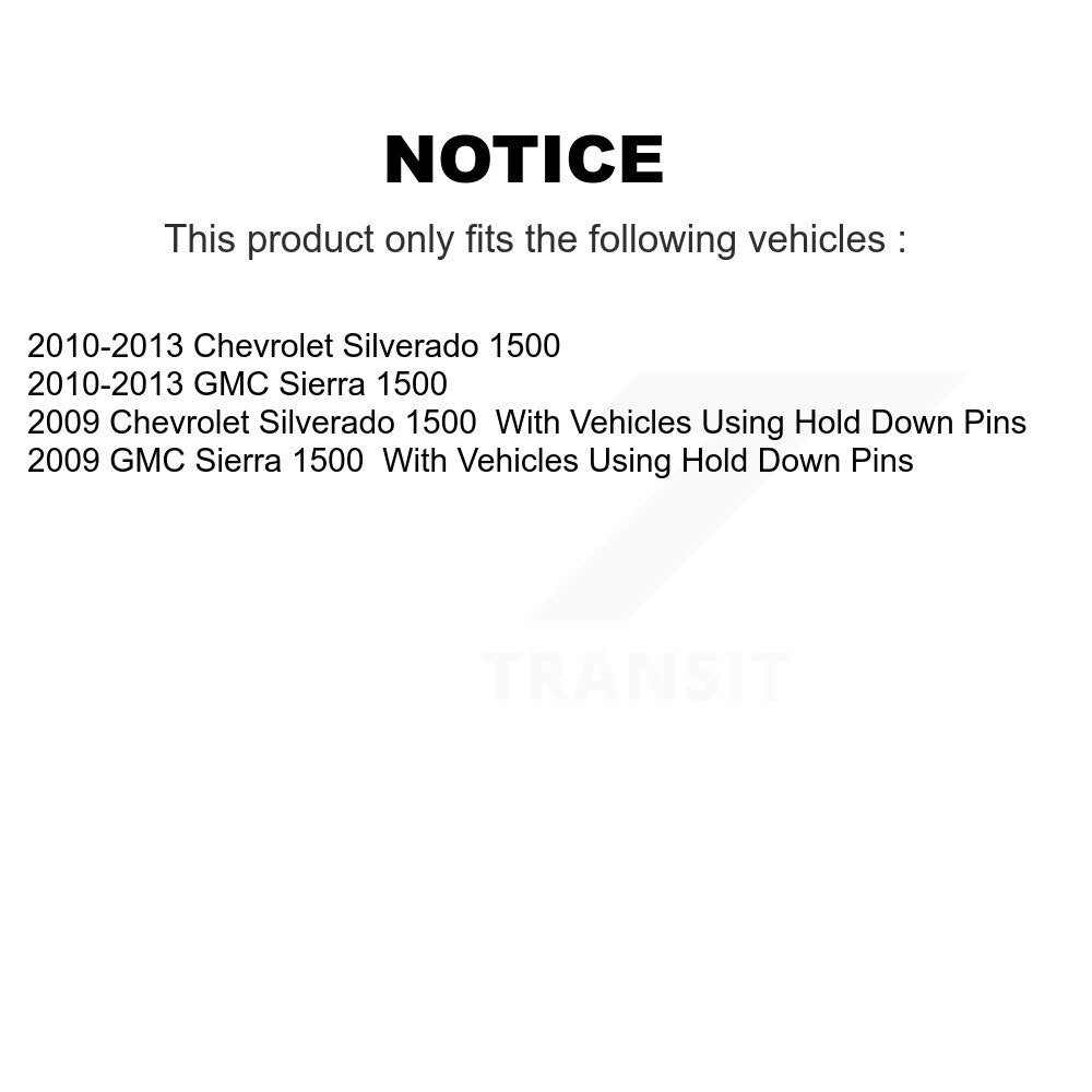 [Avant et Arrière] Disque et plaquette de frein pour GMC Sierra 1500 KC8-100844S