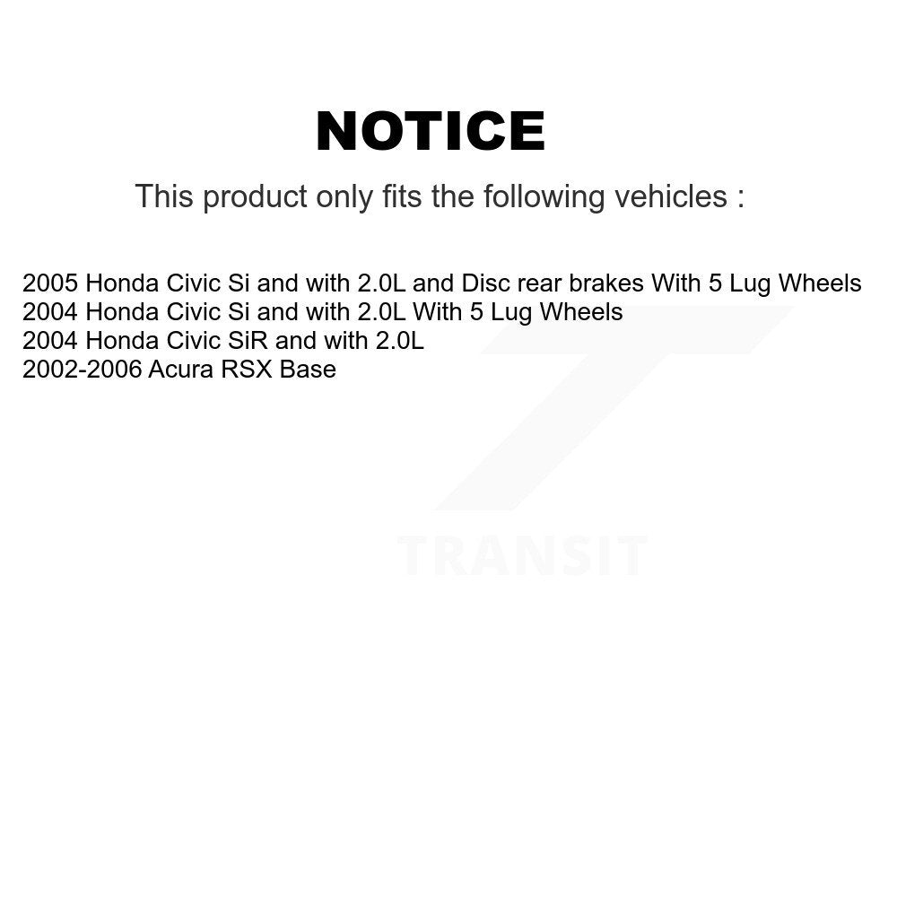 [Avant et Arrière] Disque et plaquette de frein pour Honda Civic Acura RSX KC8-100958C
