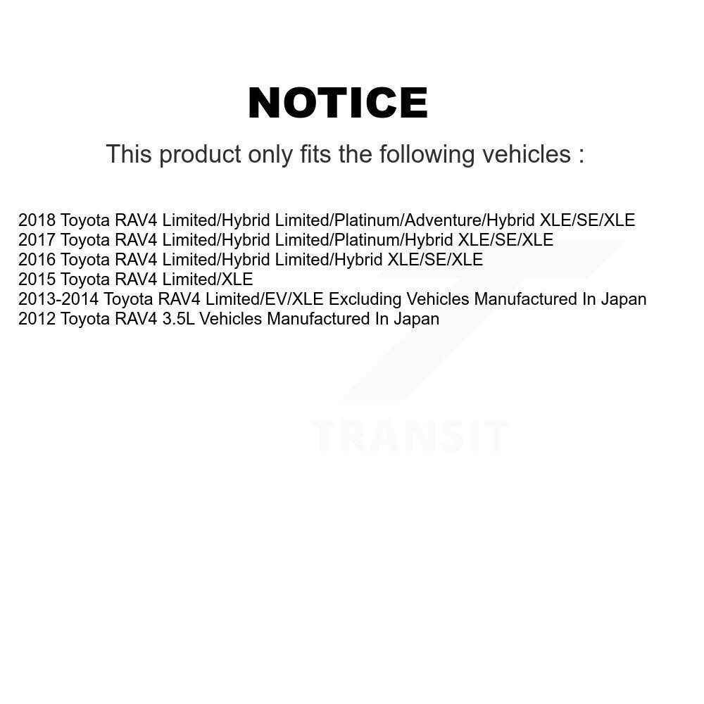[Avant et Arrière] Disque et plaquette de frein pour Toyota RAV4 KC8-100959C