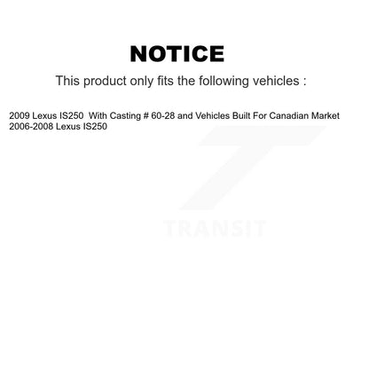 [Avant et Arrière] Disque et plaquette de frein pour Lexus IS250 KC8-100980C