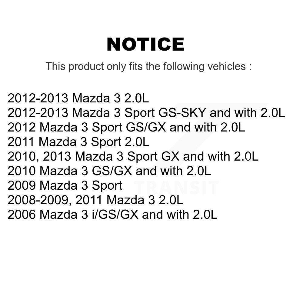 [Avant et Arrière] Disque et plaquette de frein pour Mazda 3 Sport KC8-101007C