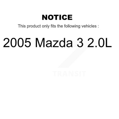 [Avant et Arrière] Disque et plaquette de frein pour 2005 Mazda 3 2.0L KC8-101010C