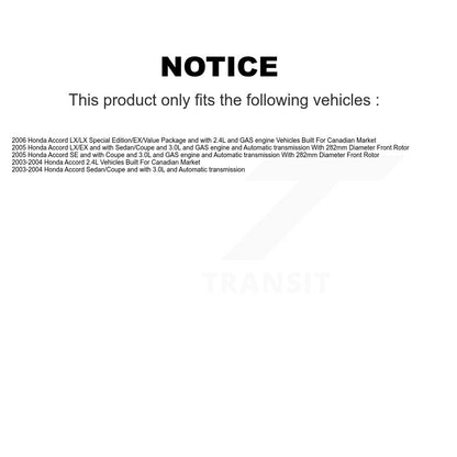 [Avant et Arrière] Disque et plaquette de frein pour Honda Accord KC8-101025C