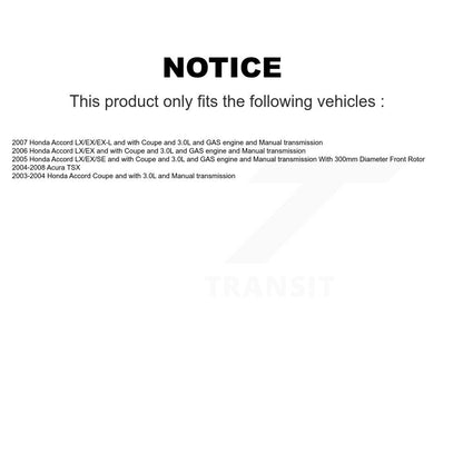 [Avant et Arrière] Disque et plaquette de frein pour Honda Accord Acura TSX KC8-101026C