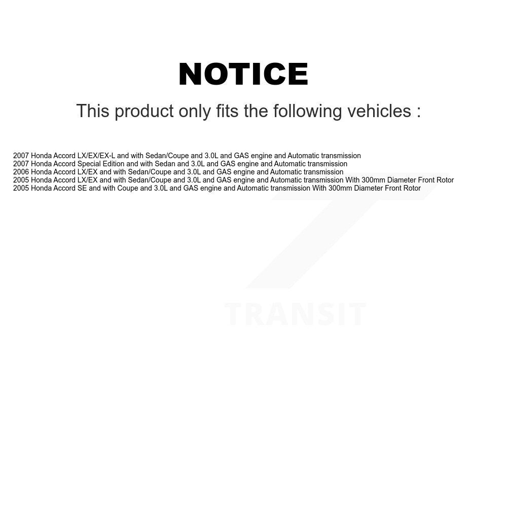 [Avant et Arrière] Disque et plaquette de frein pour Honda Accord KC8-101028C