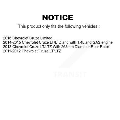 [Avant et Arrière] Disque et plaquette de frein pour Chevrolet Cruze Limited KC8-101034C