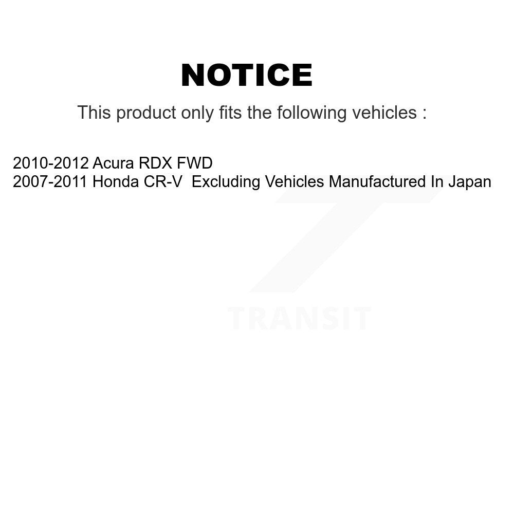[Avant et Arrière] Disque et plaquette de frein pour Honda CR-V Acura RDX KC8-101058C