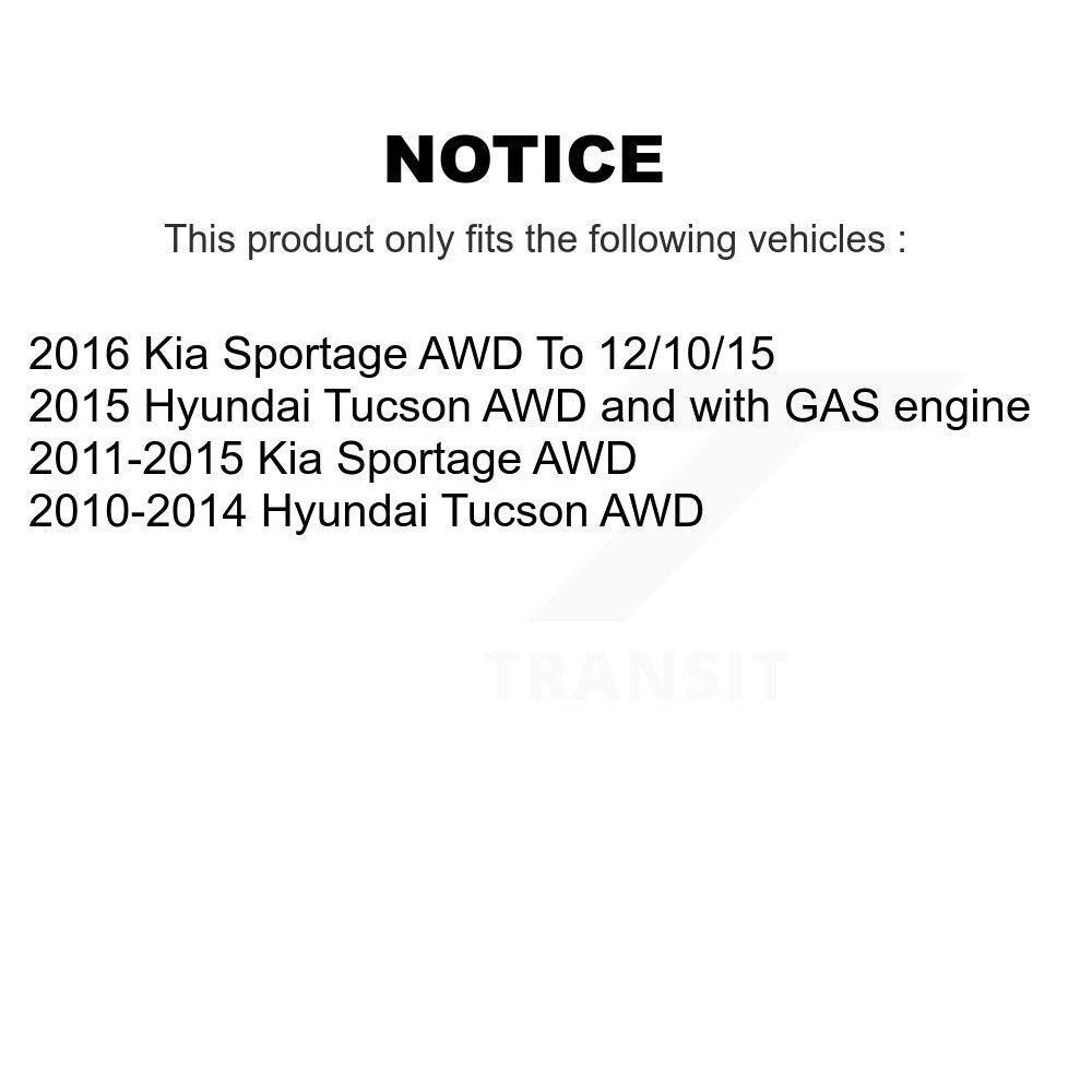 [Avant et Arrière] Disque et plaquette de frein pour Hyundai Tucson Kia Sportage KC8-101072C