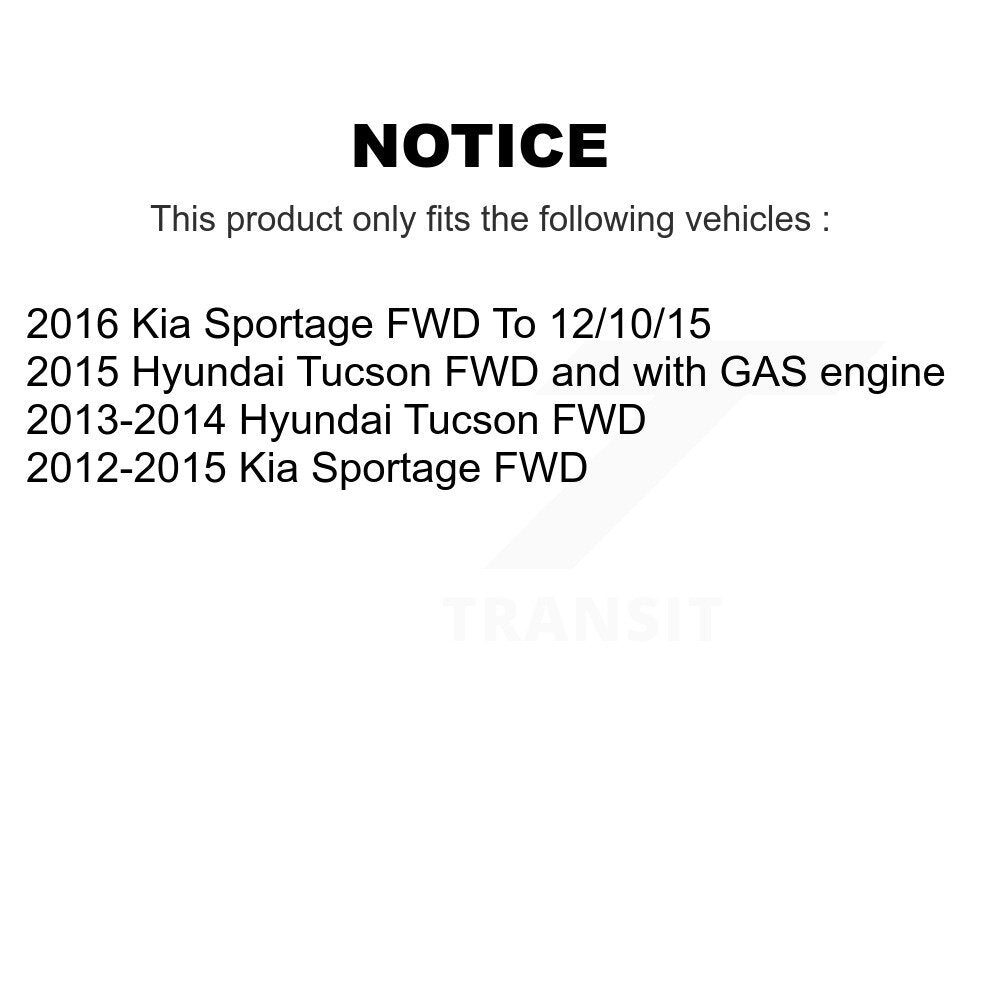 [Avant et Arrière] Disque et plaquette de frein pour Hyundai Tucson Kia Sportage KC8-101074C
