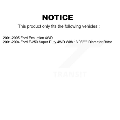 [Avant et Arrière] Disque et plaquette de frein pour Ford F-250 Super Duty 4WD KC8-101120C