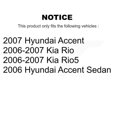 [Avant et Arrière] Disque et plaquette de frein pour Hyundai Accent Kia Rio5 Rio KC8-101129C