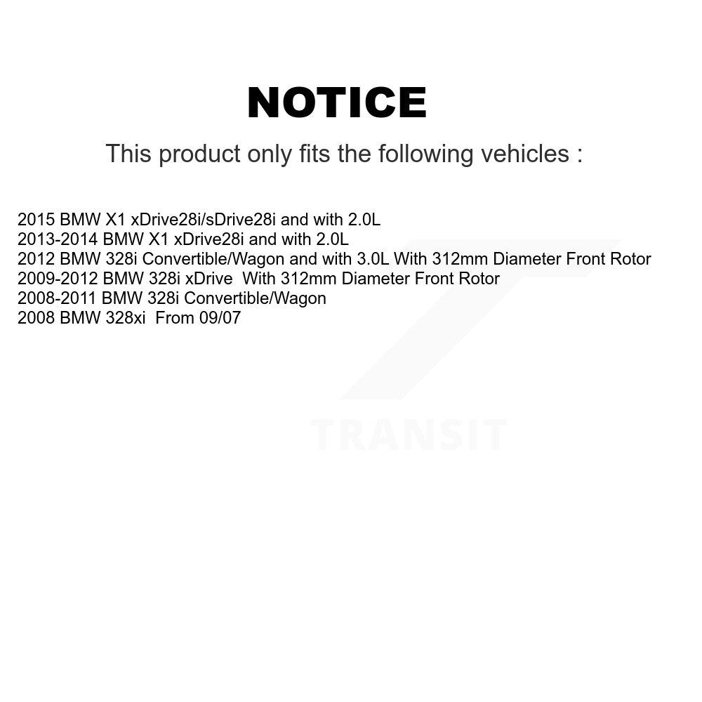 [Avant et Arrière] Disque et plaquette de frein pour BMW 328i xDrive X1 328xi KC8-101291C