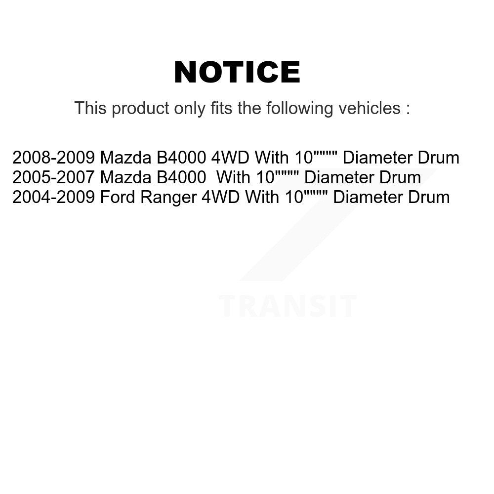 [Avant et Arrière] Disque et plaquette de frein pour Ford Ranger Mazda B4000 KC8-101562N