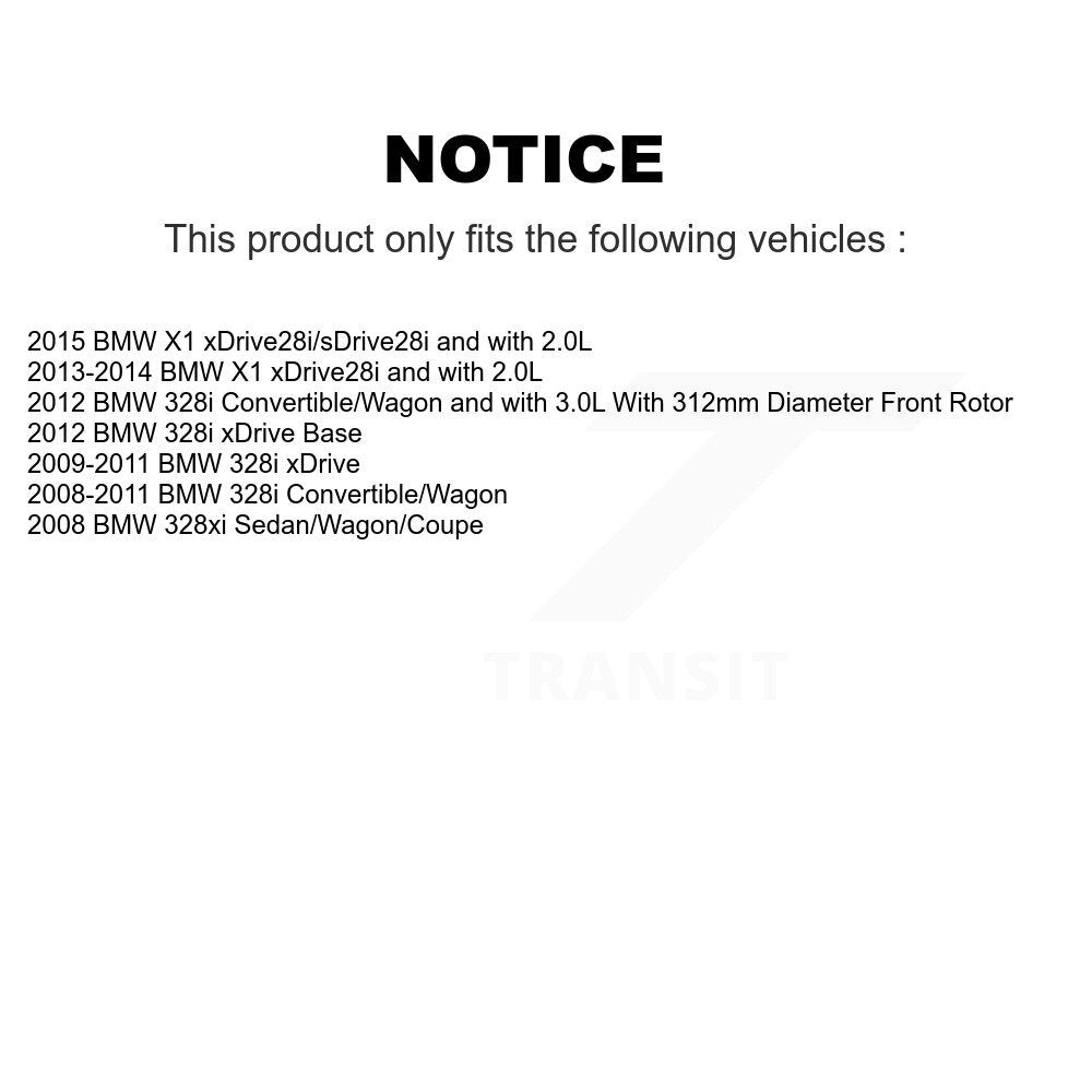 [Avant et Arrière] Disque et plaquette de frein pour BMW 328i xDrive X1 328xi KC8-101779N