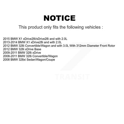 [Avant et Arrière] Disque et plaquette de frein pour BMW 328i xDrive X1 328xi KC8-101779N