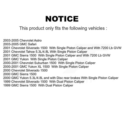 [Avant et Arrière] Disque et plaquette de frein pour Chevrolet GMC Silverado XL KC8-102989N