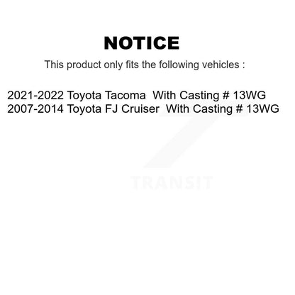 [Avant] Disque et plaquette de frein pour Toyota Tacoma FJ Cruiser KCD-100014C