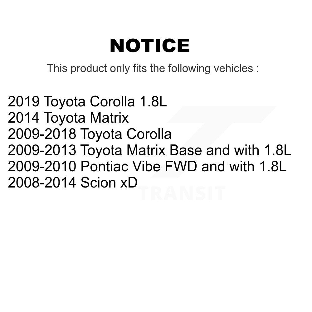 [Avant] Disque et plaquette de frein pour Toyota Corolla Matrix Pontiac KCD-100019N