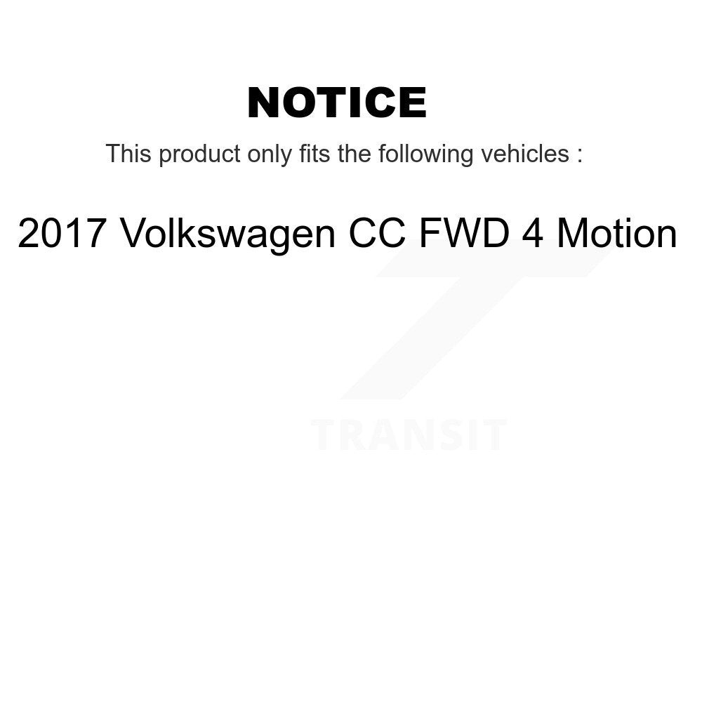 [Avant] Disque et plaquette de frein pour 2017 Volkswagen CC FWD 4 Motion KCD-100069N