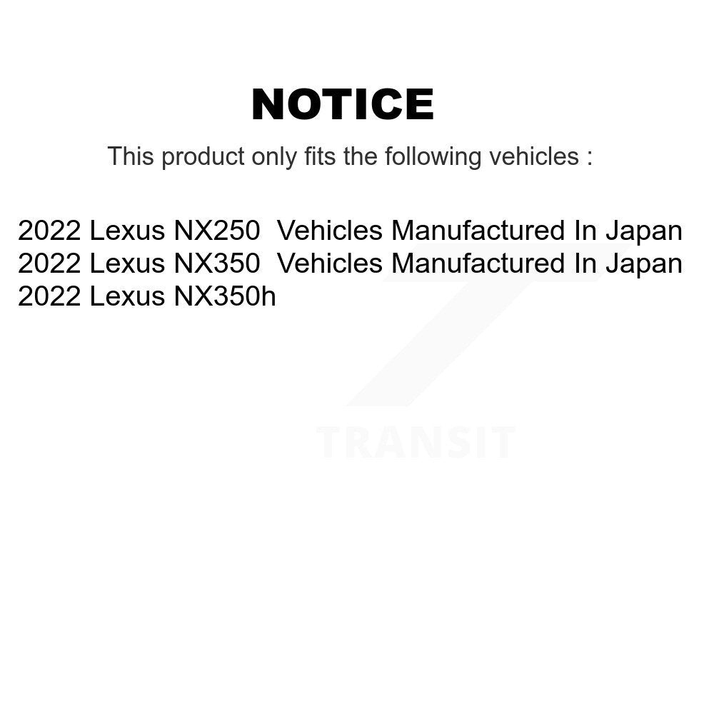 [Avant] Disque et plaquette de frein pour Lexus NX350h NX350 NX250 KCD-100069S