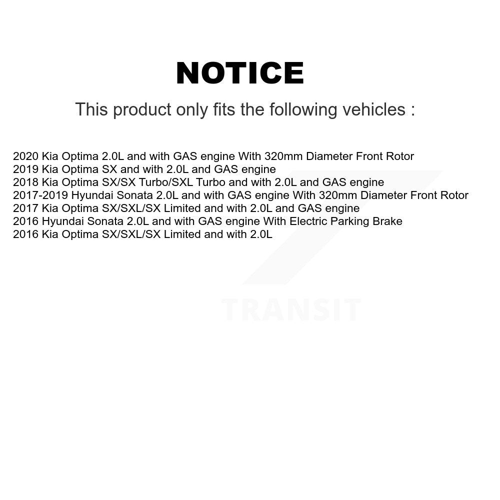 [Avant] Disque et plaquette de frein pour Hyundai Sonata Kia Optima KCD-100073P
