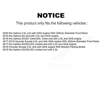 [Avant] Disque et plaquette de frein pour Hyundai Sonata Kia Optima KCD-100073T