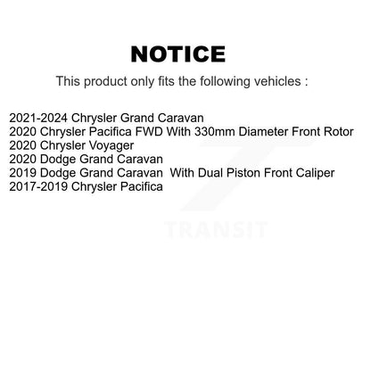 [Avant] Disque et plaquette de frein pour Grand Caravan Dodge KCD-100074N