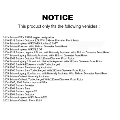 [Avant] Disque et plaquette de frein pour Subaru Outback Impreza Forester KCD-100117N
