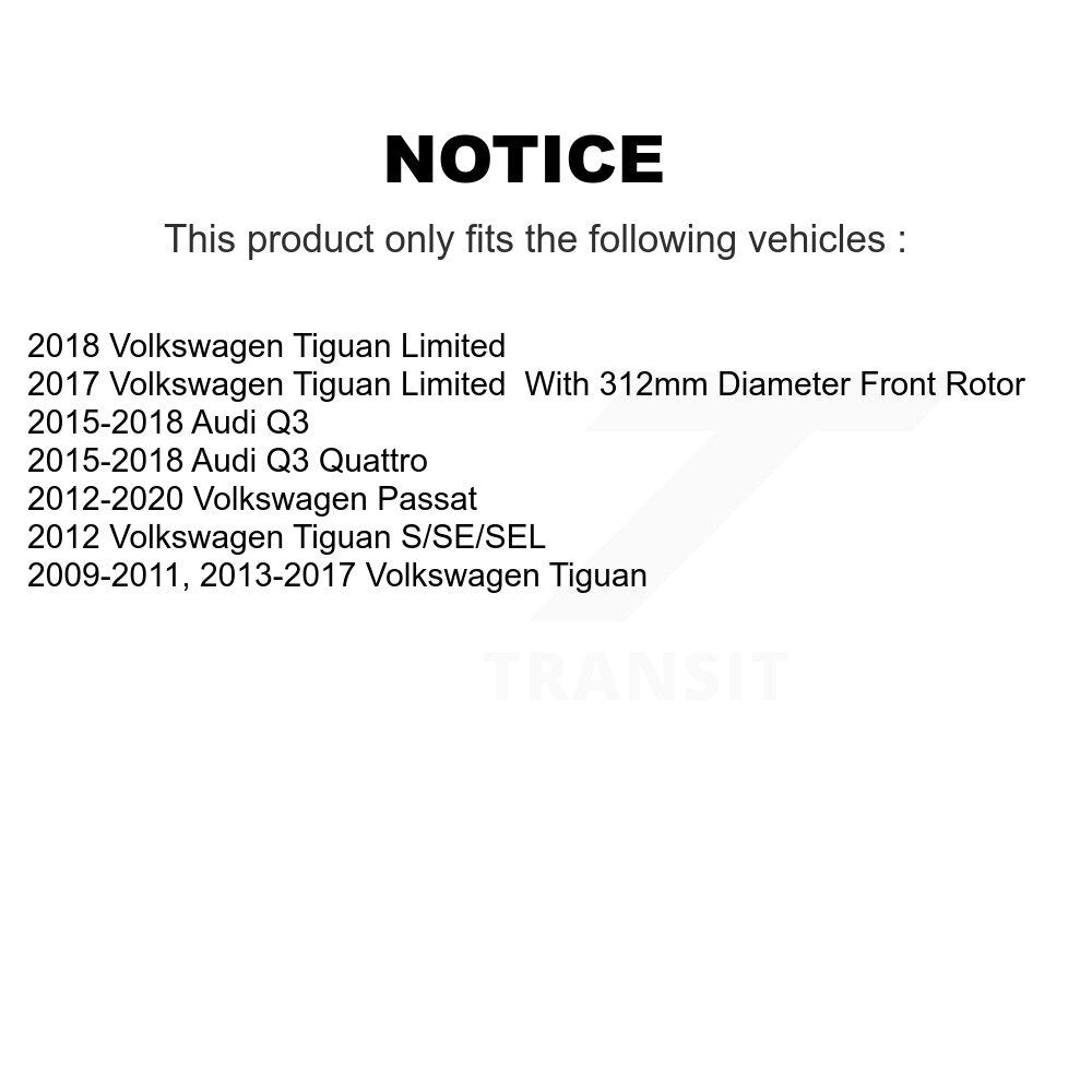 [Avant] Disque et plaquette de frein pour Volkswagen Tiguan Passat Audi KCD-100157T