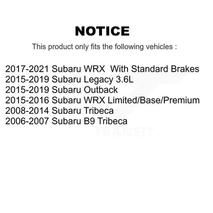 [Avant] Disque et plaquette de frein pour Subaru Outback WRX Legacy KCD-100162P
