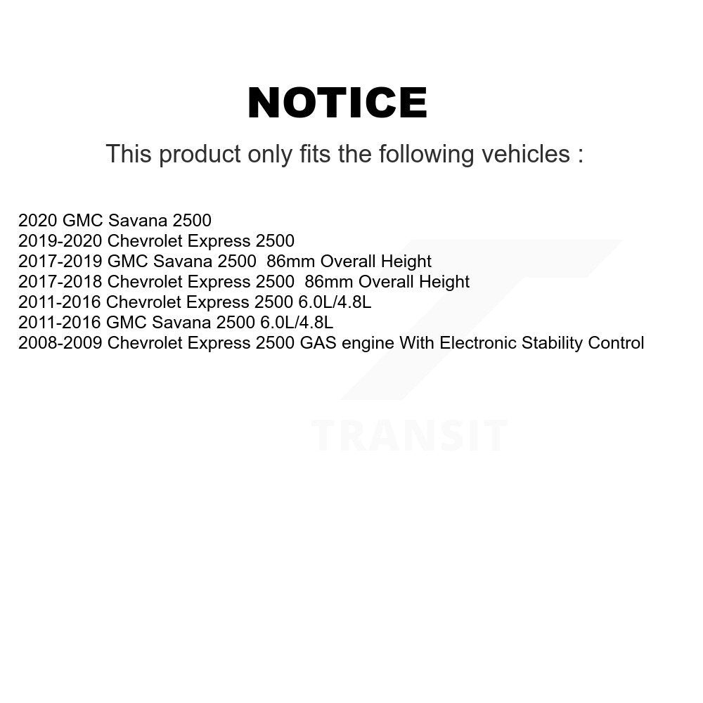 [Avant et Arrière] Disque et plaquette de frein pour GMC Savana 2500 KCD-100401C