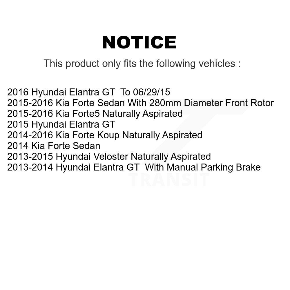 [Avant et Arrière] Disque et plaquette de frein pour Hyundai GT KCD-100404S