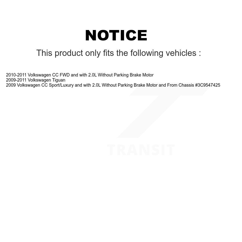 [Arrière] Disque et plaquette de frein pour Volkswagen Tiguan CC KCD-100444P