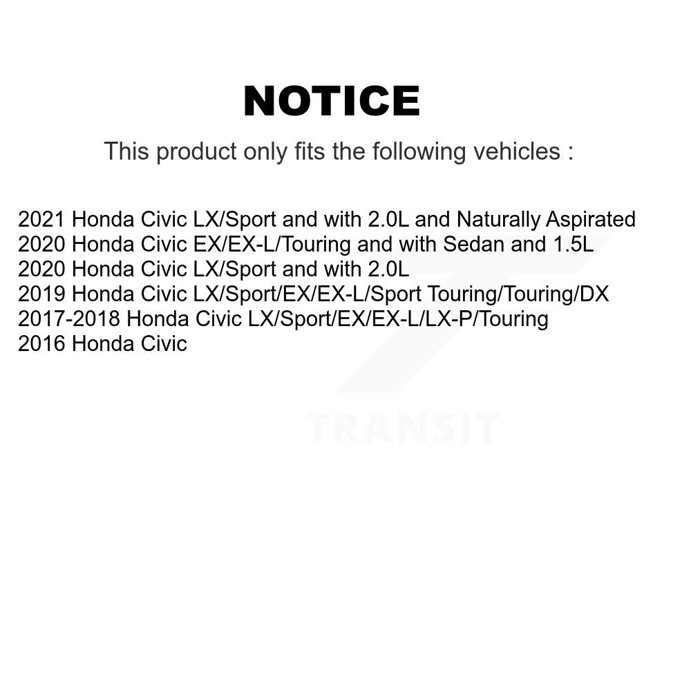 [Arrière] Disque et plaquette de frein pour Honda Civic KCD-100477T