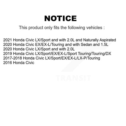 [Arrière] Disque et plaquette de frein pour Honda Civic KCD-100477T