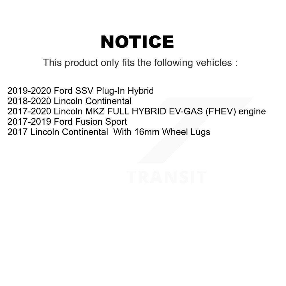 [Arrière] Disque et plaquette de frein pour Ford Fusion Lincoln MKZ KCD-100507S