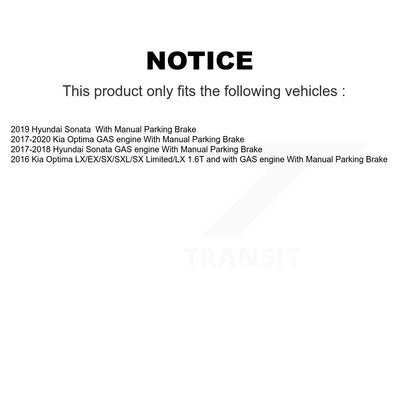 [Arrière] Disque et plaquette de frein pour Hyundai Sonata Kia Optima KCD-100557C