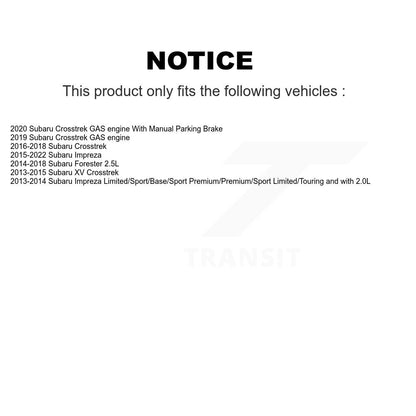 [Arrière] Disque et plaquette de frein pour Subaru Impreza Forester XV KCD-100567C