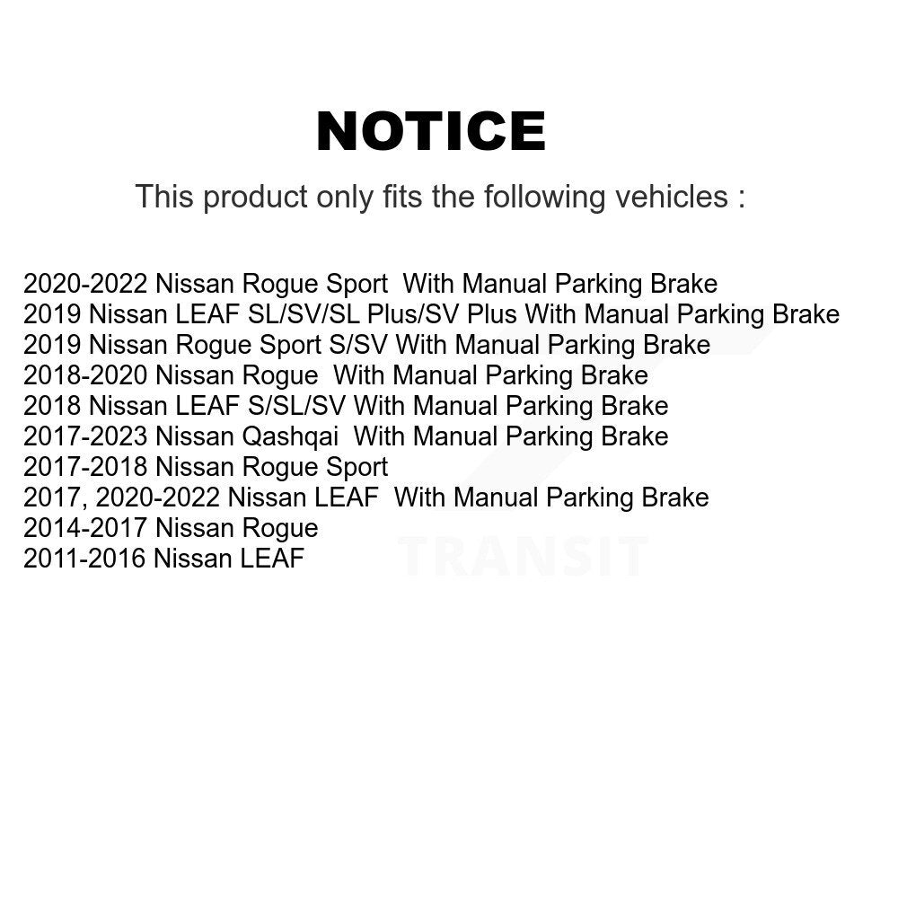 [Arrière] Disque et plaquette de frein pour Nissan Rogue Sport Qashqai LEAF KCD-100627T