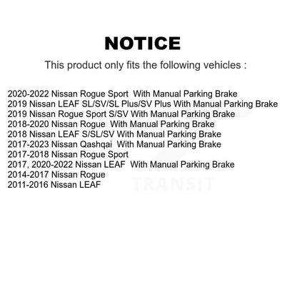 [Arrière] Disque et plaquette de frein pour Nissan Rogue Sport Qashqai LEAF KCD-100627T