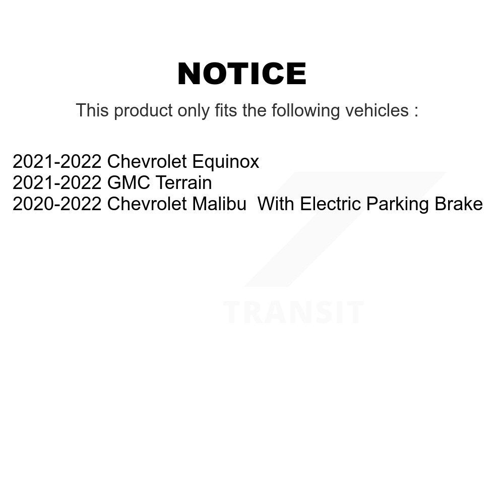 [Arrière] Disque et plaquette de frein pour Chevrolet Equinox GMC KCD-100656S