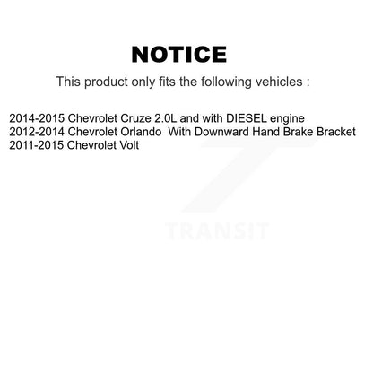 [Avant et Arrière] Disque et plaquette de frein pour Chevrolet Cruze KCD-100681T