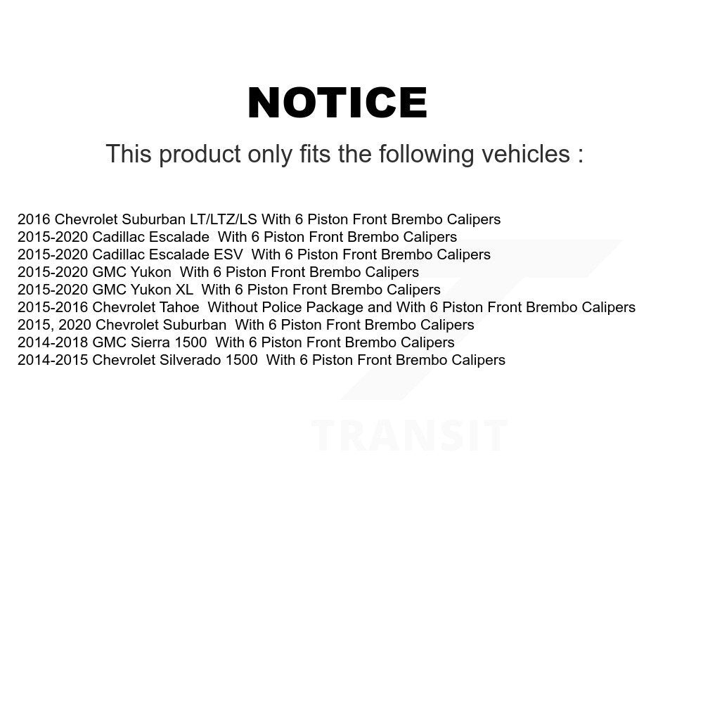 [Avant et Arrière] Disque et plaquette de frein pour GMC Sierra XL KCD-100689P