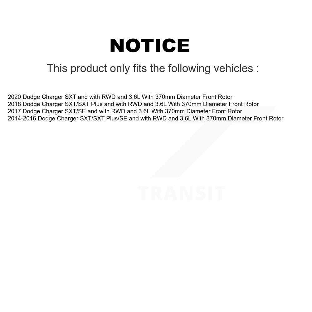 [Arrière] Disque et plaquette de frein pour Dodge Charger KCD-100691P